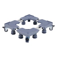 Support universel réglable en plastique pour machine à laver avec roulettes mobiles, étagère de rangement, rehausseur pour réfrigérateur à tambour