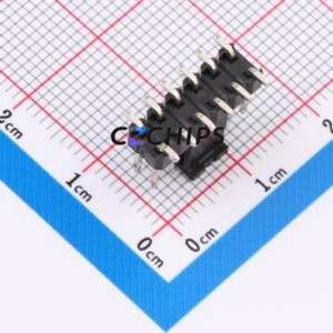 A254US-WS06P-PC075 Pin Header SMD,P=2.54mm Connector 2x6P Square Hole Double Row 12P - Product Image 2
