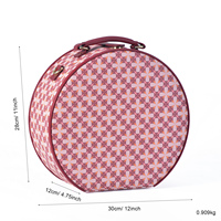 Mini valise en cuir de luxe à roulettes personnalisable nouveau design vintage en PU petite boîte à chapeau de voyage valise de rangement cadeau vente en gros