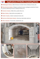 Briques réfractaires en mullite légères pour fours (réfractarité moyenne) (JM23 JM26 JM28)