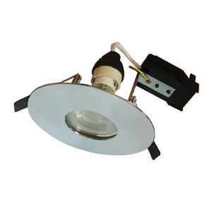 Downlight GU10 Évolutif IP65 à Conception Ouverte, Résistant au Feu, Rond, Nickel Satiné avec Protection Isolante pour Découpes de 70-100mm - Product Image 6
