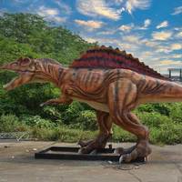 Modèle de dinosaure animatronique stimulé et attrayant pour parc d'attractions