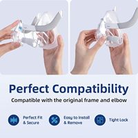 Lot de 2 coussinets de remplacement compatibles avec la masque facial complet ResMed AirFit F20, joint fiable, ajustement parfait, couvre le nez et la bouche