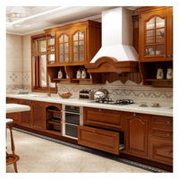 Armoire de cuisine îlot classique européen bois massif laqué traitement de surface armoire toute la maison fabricant de meubles sur mesure
