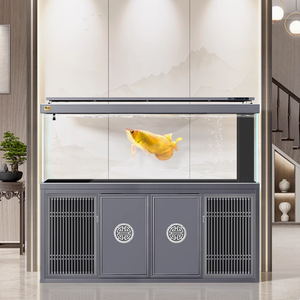 YEE Offre Spéciale grand réservoir de poissons debout de 200 gallons grand aquarium en verre clair Ultra blanc avec armoire de base - Product Image 2