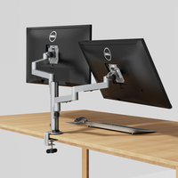 Support de bras double pour écran, en alliage d'aluminium de haute qualité, pour utilisation en bureau, promotionnel