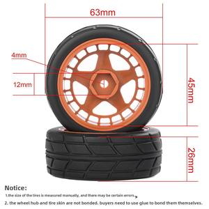 Coche de Control Remoto PYFORE, Modelo <span class=keywords><strong>1</strong></span>/10, Neumáticos de Rally para Pista Plana, Diámetro de Goma 63, Rella Lo 917, <span class=keywords><strong>Tamiya</strong></span> W35 - Product Image 3