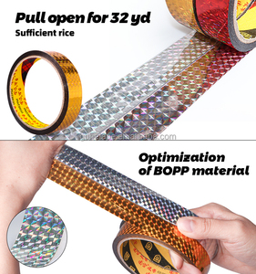 Cinta Adhesiva Decorativa BOPP con Efecto Holográfico Brillante, Adhesivo Acrílico Sólido, para Material Escolar - Product Image 4
