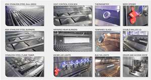 Combinaison de charbon de bois à gaz hybride BBQ grills avec brûleur infrarouge <span class=keywords><strong>barbecue</strong></span> pour cuisine extérieure équipement de cuisson - Product Image 3