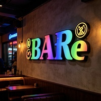 Letrero LED Programable Personalizado, Letrero RGB con Control Inteligente por Aplicación, Letrero de Acrílico 3D con Logotipo para Negocios, Letrero Publicitario para Tiendas