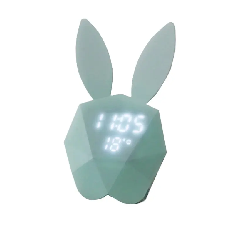 2018 새로운 다기능 Led 디지털 알람 시계 야간 조명 다기능 Led 디지털 알람 시계 야간 조명 귀여운 토끼 토끼