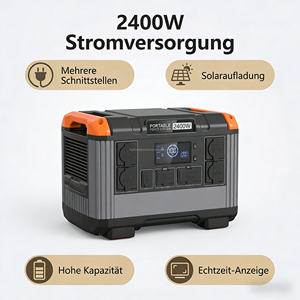 Station d'alimentation portable 2400W, générateur solaire 2000Wh, alimentation électrique, station d'énergie portable pour le camping, le camping-car et les situations d'urgence - Product Image 2