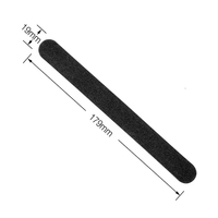 Lime à ongles professionnelle double face noire, grain 100/180, personnalisable, rouge, pour salon de beauté