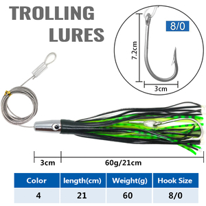 Leurres de pêche à la traîne Wahoo haute vitesse, 6 pouces - Product Image 3
