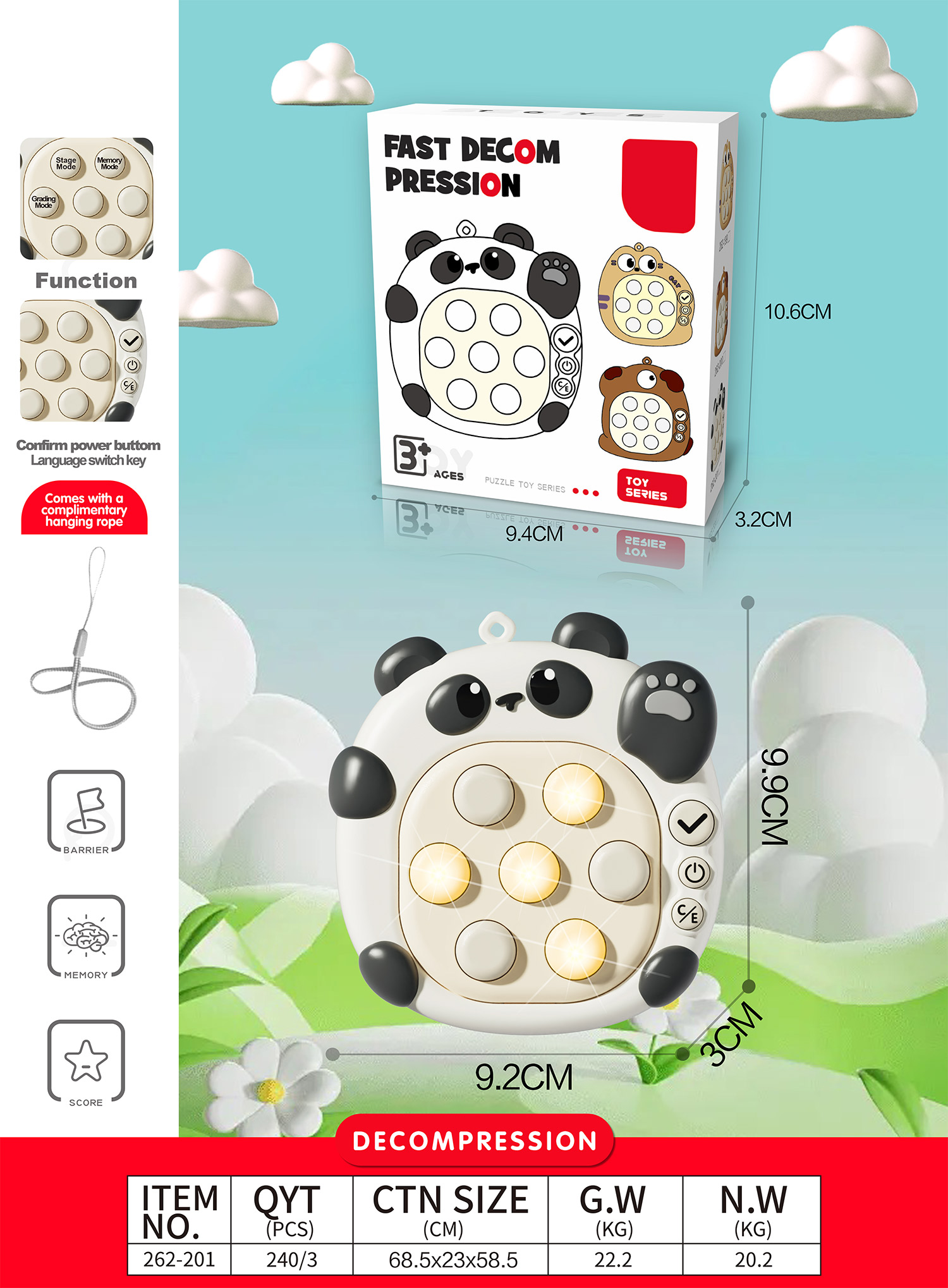 262-201 Panda-Caja de color