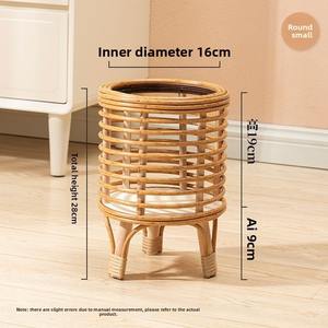 Maceta de Ratán Nórdica, Ligera, de Madera, para Plantas de Interior, Sala de Estar, Balcón, Decoración del Hogar, Bonsái Grande, Plantas Verdes - Product Image 6