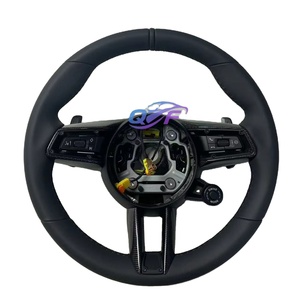 Volant en cuir de haute qualité personnalisé pour <span class=keywords><strong>Porsche</strong></span> 911/718 992 991.2 Macan Cayenne 2010-2021 Amélioré - Product Image 1