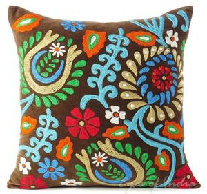 Vintage-Style Handmade Covers Cushion Pillows Hand Patchwork Cotton <b>Floor</b> Pillow with Tassels - Product Image 5