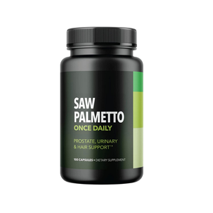 Suplemento Herbal de Saw Palmetto para la Salud del Cabello y la Próstata en Hombres Adultos con Soporte Urinario, 100 Cápsulas, No Apto para Mujeres Embarazadas - Product Image 1