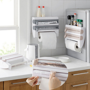 Offre Spéciale 3 en 1 <span class=keywords><strong>Alimentaire</strong></span> Wrap Distributeur Cutter Feuille Cling <span class=keywords><strong>Film</strong></span> Multifonction Wrap Distributeur En Plastique Sharp Wrap Distributeur Cutter - Product Image 4
