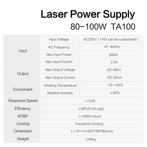Nguồn cung cấp năng lượng Laser CO2 LASERPWR 100W HY-TA100 cho máy khắc và cắt Laser CO2, bán trực tiếp từ nhà máy, phụ kiện - Product Image 5