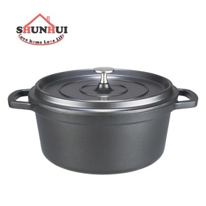 Casseroles 6 artistique en fonte et aluminium, ovales <span class=keywords><strong>pour</strong></span> <span class=keywords><strong>four</strong></span> néerlandais, couvercle en aluminium moulé, 30cm 5L, Pot en Stock - Product Image 2