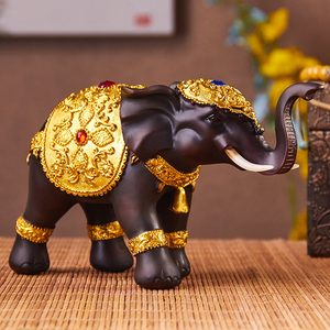 Estatua de Elefante Elegante Personalizada al por Mayor, Decoración Étnica Auspiciosa de Resina para Exteriores, Regalo Perfecto para Padres - Product Image 2