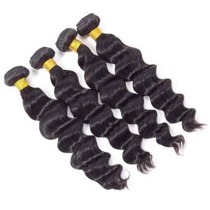 Fascio di capelli cambogiani grezzi non trasformati, capelli umani capelli vergini allineati cuticola, impacchetta i venditori di capelli umani - Product Image 1