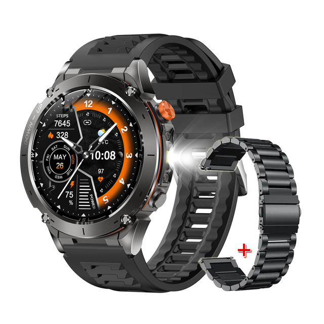 GPS Outdoor Sports Smart Watch Y101 for Men AMOLED Screen Waterproof Multiple Modes Flashlight Compass Answer Call Smartwatch