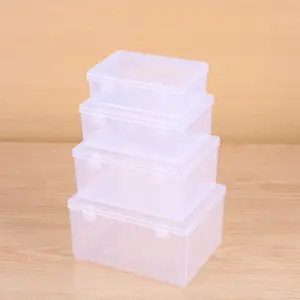 D758 Square Transparent Double Buckle PP Empty Box Snack Candy Gift Storage Box Plastic Packaging