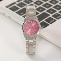 Montre élégante décontractée pour femme avec bracelet en acier argenté et diamants incrustés, 36 mm, nouvelle montre simple à quartz rose