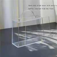 Boîte de rangement pour fleurs en acrylique transparent rectangulaire personnalisée - Design minimaliste moderne, multicouche et multifonctionnelle