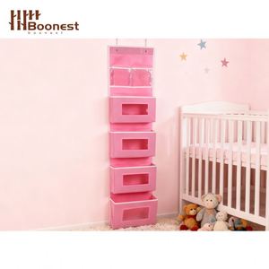 Over the Door Hanging Organizer With Multi <b>Large</b> Pockets Wall Mount Pantry Storage With Clear Window Over the Door Storage - Product Image 4