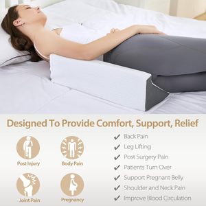 <span class=keywords><strong>Coussin</strong></span> de repose corporel ventilé, hypoallergénique et lavable pour le soutien des patients, améliore la circulation sanguine, oreiller de sommeil en forme de cale - Product Image 3