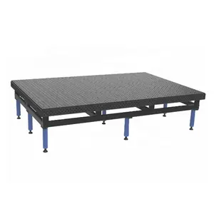 Modular And Stationary Grey Cast Iron 3D Welding Table With Fixtures