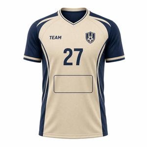Jersey Sepak Bola Latihan Poliester Retro Cepat Kering Kaos Sepak Bola Kustom Bernapas Seragam untuk Pria Pakaian Olahraga Tim Klub - Product Image 2