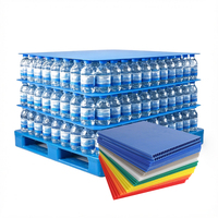Feuille de protection en plastique ondulé PP personnalisée, couleur et taille sur mesure, pour palettes et bouteilles