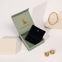 LionwrapacK 2MM Boîte cadeau de bijoux magnétique écologique pour bagues boucles d'oreilles collier, boîte en carton recyclable avec couvercle rabattable
