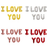 I LOVE YOU décoration de mariage saint-valentin fourniture de fête ensemble de ballons en aluminium