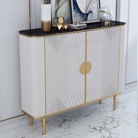 Meuble buffet de salle à manger, armoire de cuisine en bois, meuble bar en marbre, style nordique, luxe moderne, buffets