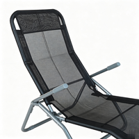 Chaise longue de plage pliable en métal, design personnalisé, écologique, durable, imperméable, portable, pour parc