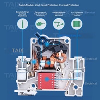 Disjoncteur standard américain 110V 60HZ pour le Japon, les Philippines, le Canada, le Mexique, la Corée, interrupteur à air 1P2P en provenance de Chine