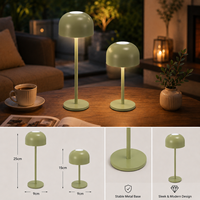 Lampe de table champignon minimaliste contemporaine à commande tactile, alimentée par batterie, sans fil, à intensité variable pour bar, hôtel, chambre à coucher