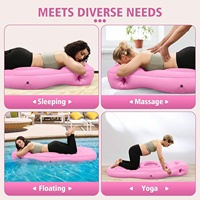 Oreiller de maternité gonflable pour femmes enceintes, en PVC floqué, taille M, soutien complet du corps, trous pour la tête et l'abdomen, portable