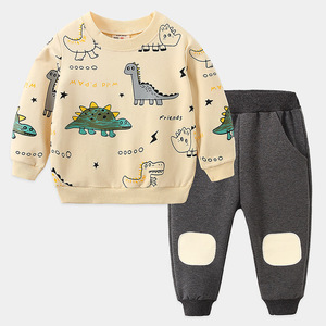 Ensemble de vêtements pour bébé personnalisé, sweat-shirt décontracté printemps-automne, ensemble de vêtements pour enfants, ensemble de vêtements de sport pour garçon, ensemble de vêtements deux pièces - Product Image 4
