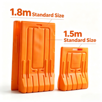 Panneau de clôture anti-eau de 1,8 m en HDPE vierge moulé par soufflage, emboîtable, qualité ingénierie, réfléchissant, protection IP66, résistant aux impacts M40
