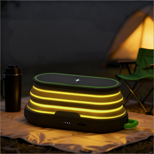 Thâm quyến thiết bị điện tử Độc Đáo Đèn Gradient 5000mAh ngân hàng điện sạc pin không dây với điện thoại đứng - Product Image 1