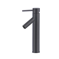 Robinet de lavabo Commercial à un trou pour camping-car, robinet de lavabo à un trou moderne à une poignée, robinet de mélangeur de lavabo de salle de bain noir mat