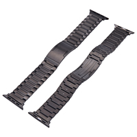 Bracelet en titane ultra léger JAETIUM pour Apple Watch, bracelet intégré haut de gamme avec fermoir pliable