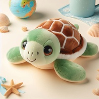Juguete suave de tortuga de peluche realista de alta calidad, simulación de animales marinos, peluche de tortuga marina adorable